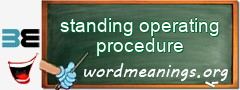 WordMeaning blackboard for standing operating procedure